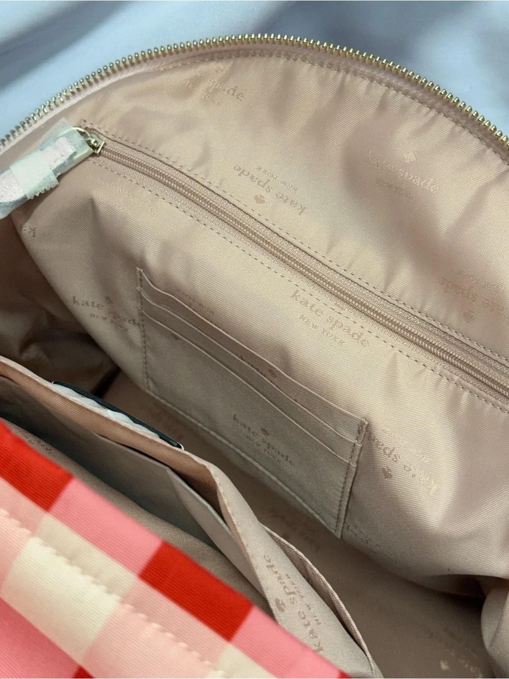 (new+tag) Kate Spade Chelsea Medium Backpack Pink Multi Gingham